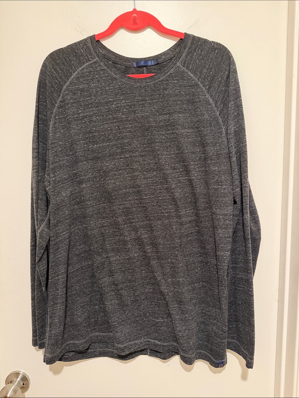 Agave Denim Charcoal Heather Mens Long Sleeve Crewneck Tee